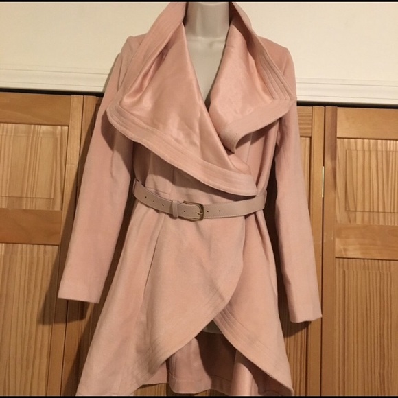 Venus Belted Drape Front Coat - Picture 3 of 6